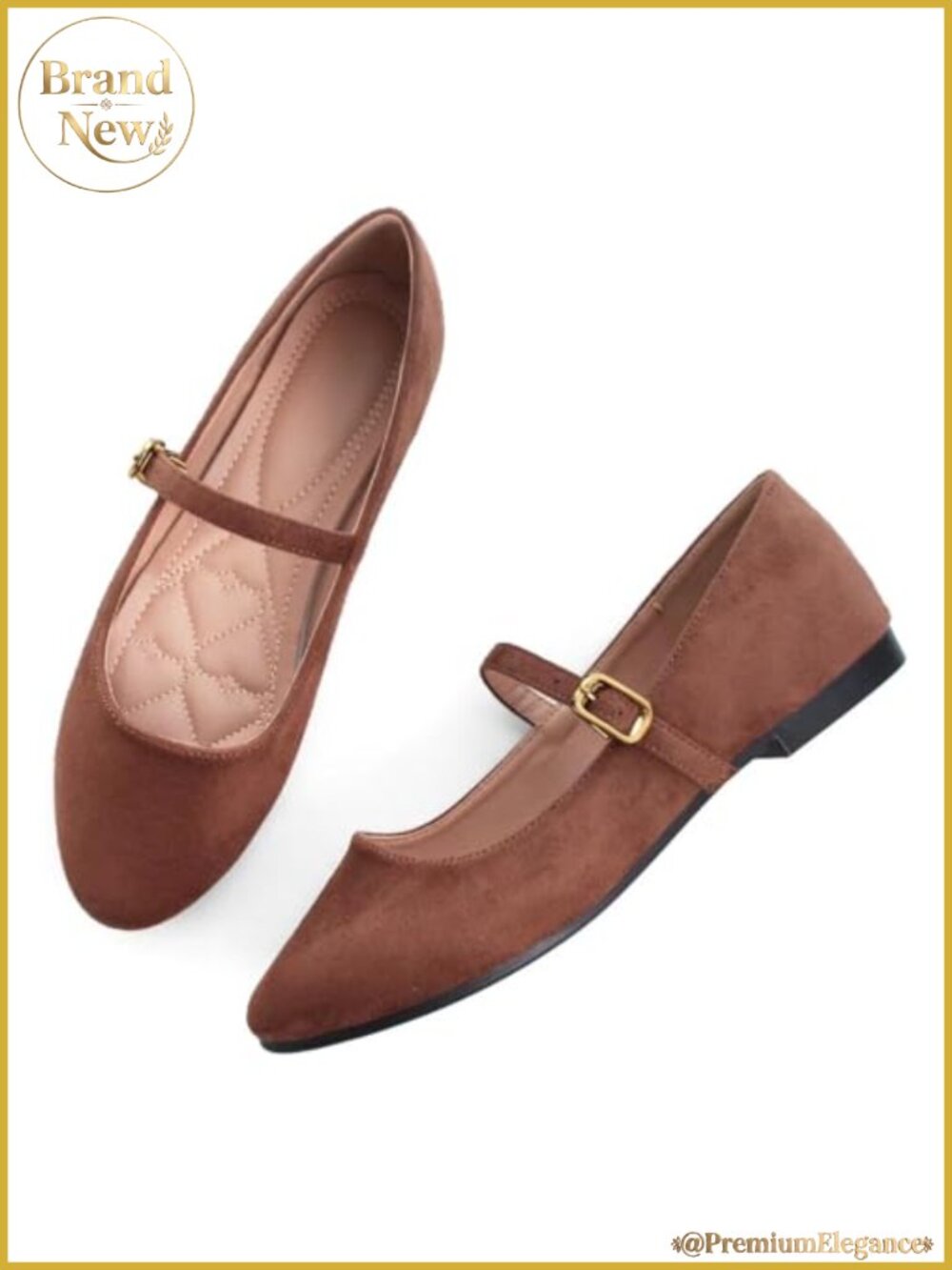 Faux Leather Flats Square Toe Mary Jane Dress Shoes Adjustable Strap